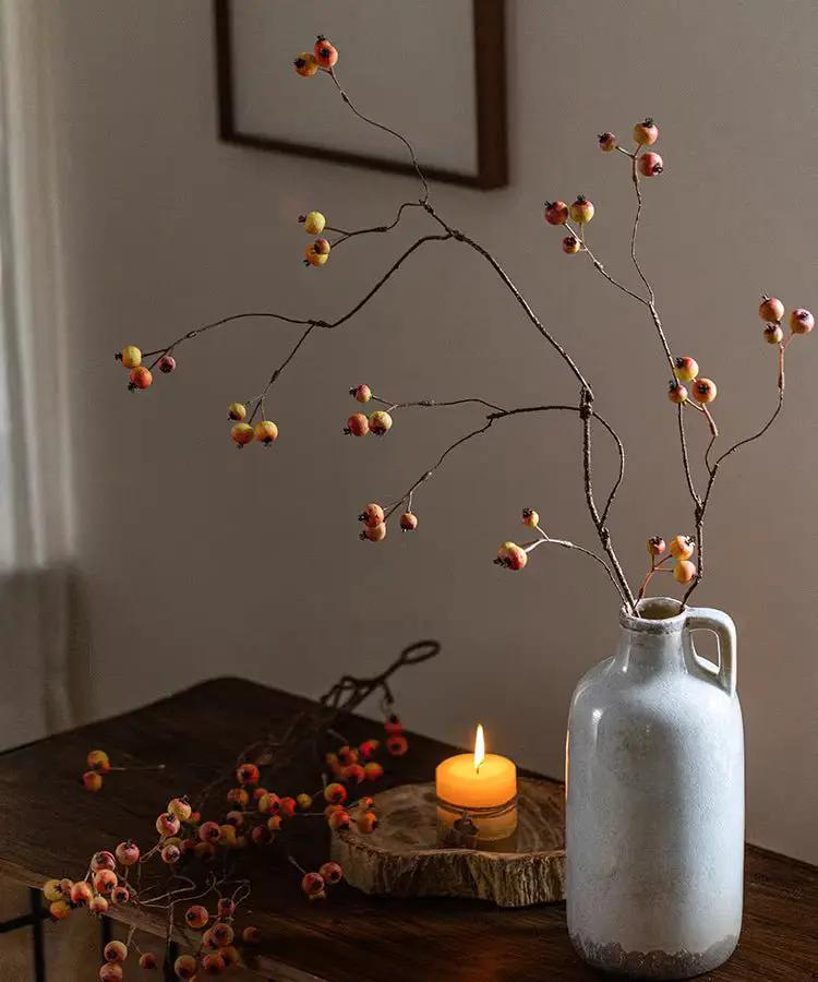 Leafless Berry Branch Stem 45.2" Tall by RusticReach