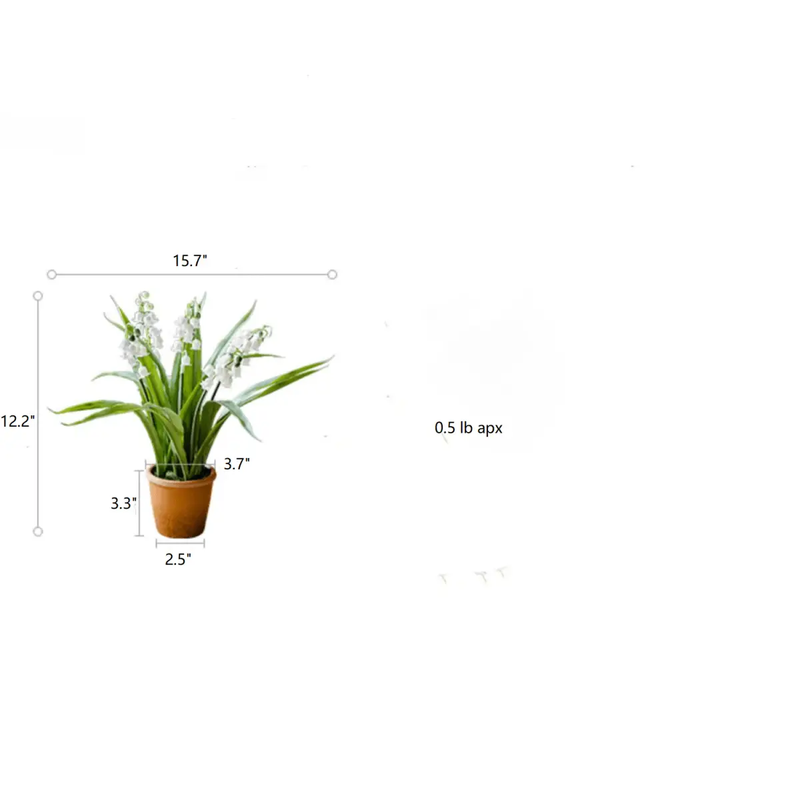 Faux Lily of the Valley in Brown Pot by RusticReach