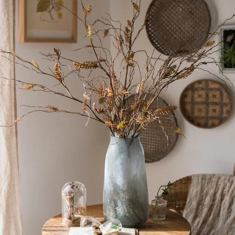 Artificial Dried Ling Yu Grass Stem 47" Tall Faux by RusticReach