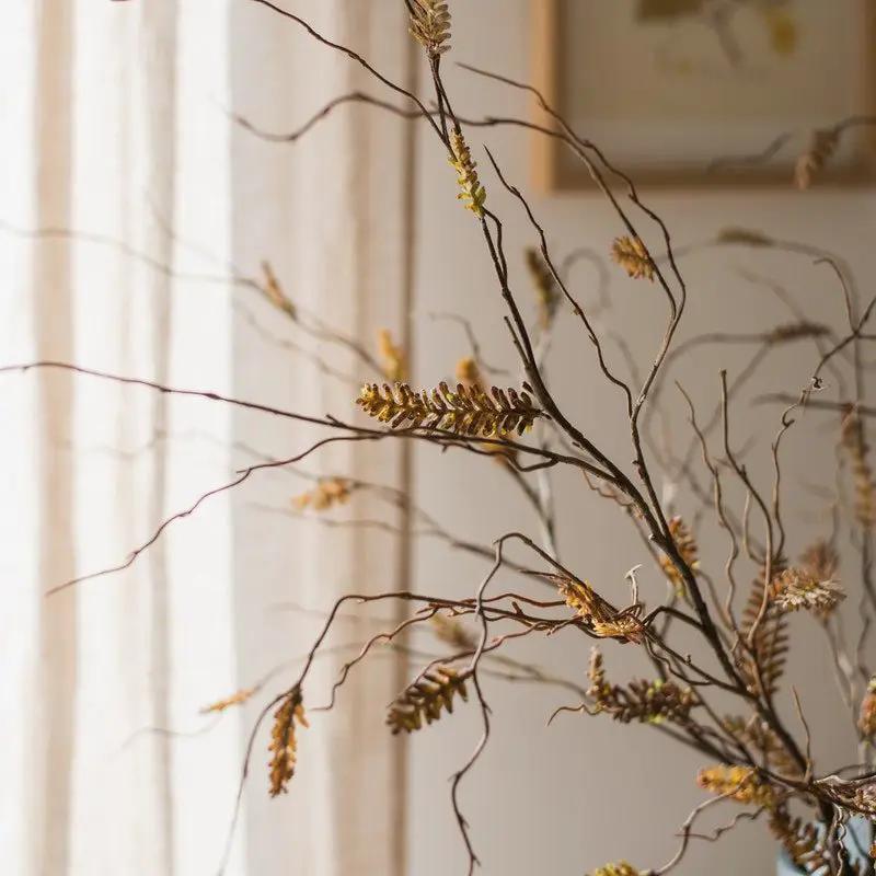 Artificial Dried Ling Yu Grass Stem 47" Tall Faux by RusticReach