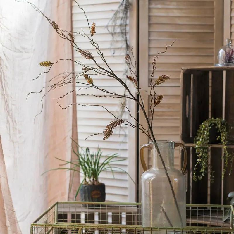Artificial Dried Ling Yu Grass Stem 47" Tall Faux by RusticReach