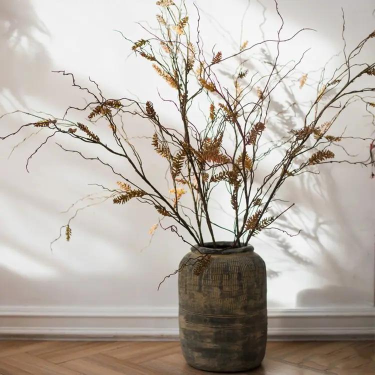 Artificial Dried Ling Yu Grass Stem 47" Tall Faux by RusticReach
