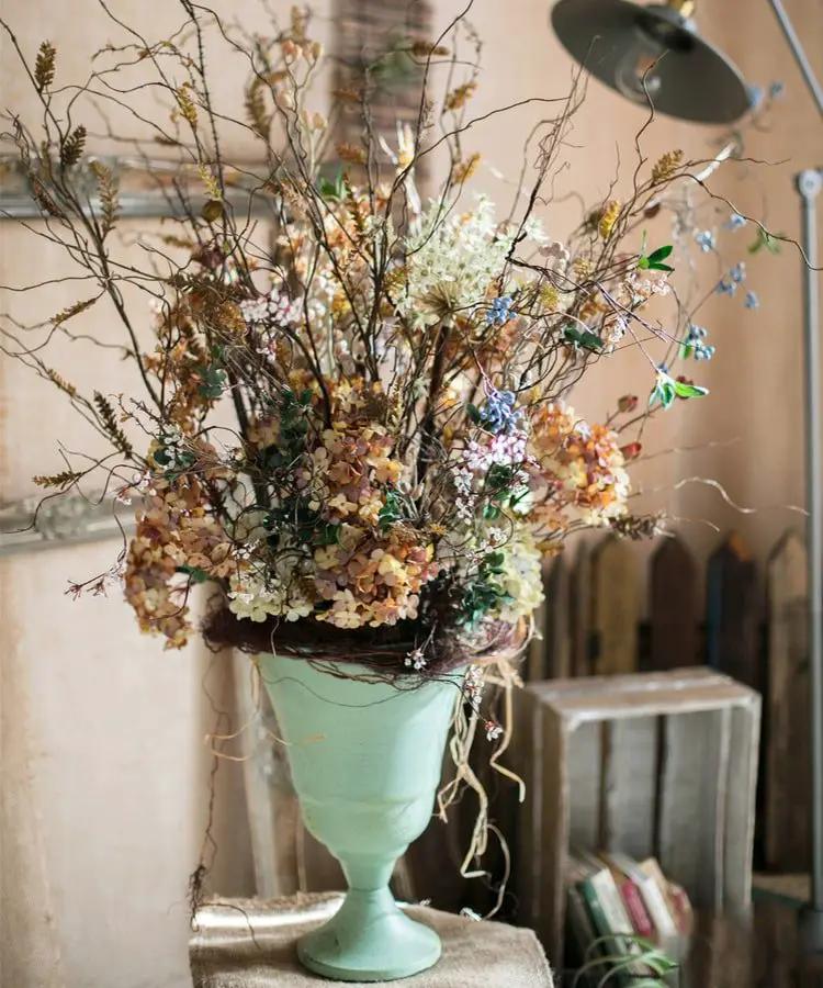 Artificial Dried Ling Yu Grass Stem 47" Tall Faux by RusticReach