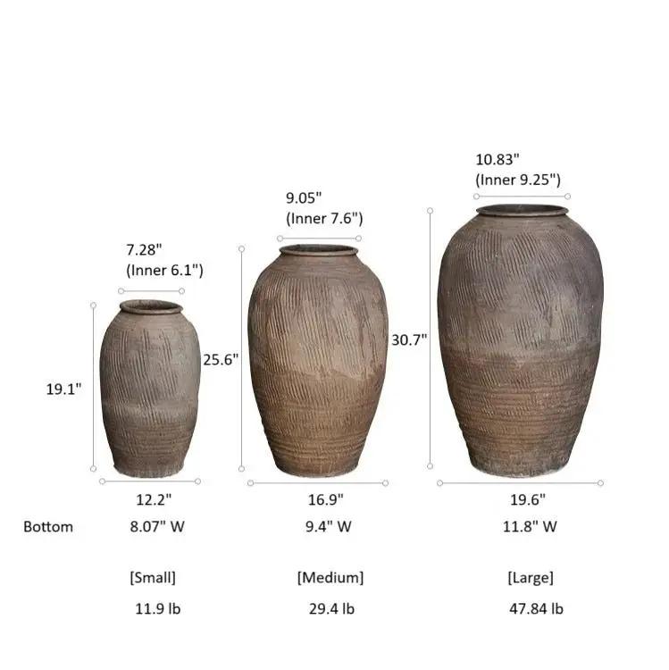 Large Floor-Standing Clay Pot by RusticReach