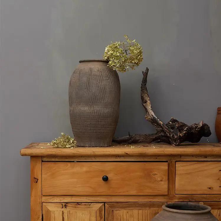 Large Floor-Standing Clay Pot by RusticReach