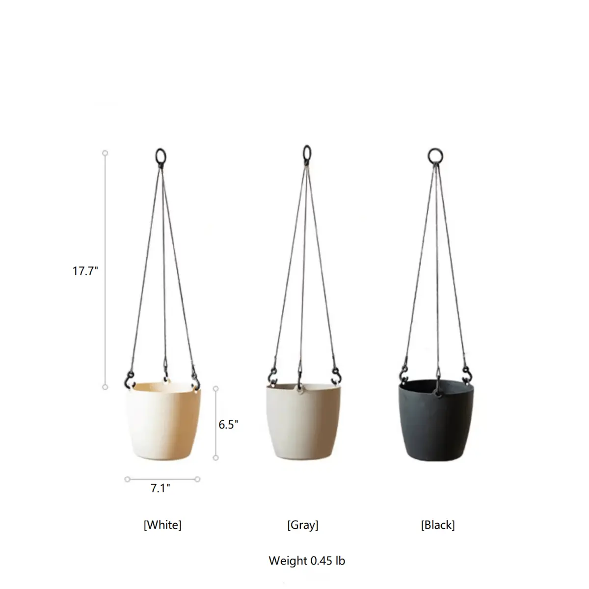 Modern Resin Hanging Planter for Artificial Plants by RusticReach