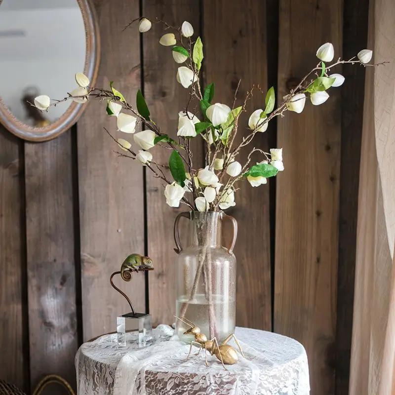 Artificial Makino Fruit Stem in White 39" Tall by RusticReach