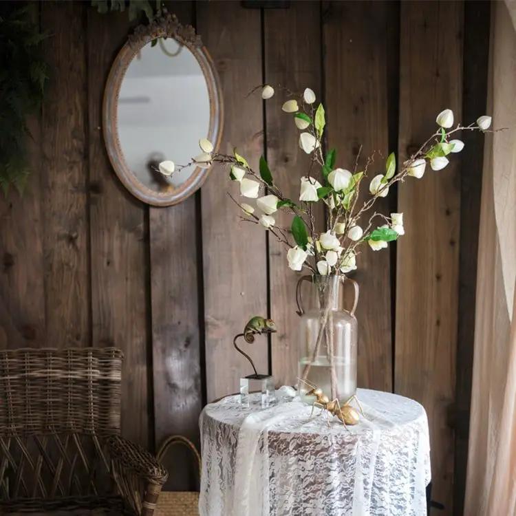 Artificial Makino Fruit Stem in White 39" Tall by RusticReach