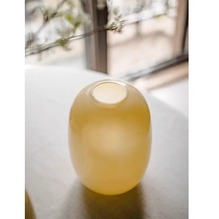 Modern Glass Vase in Yellow by RusticReach