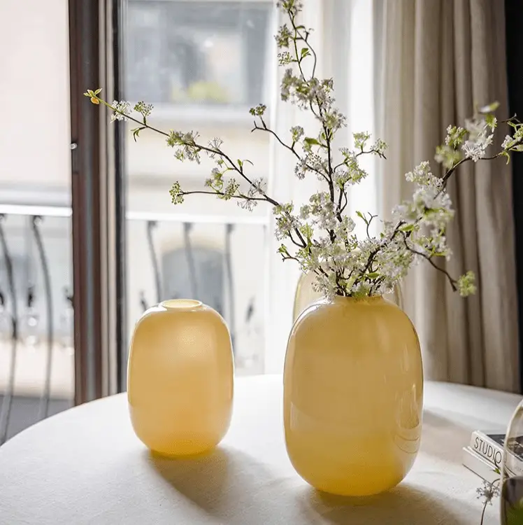 Modern Glass Vase in Yellow by RusticReach