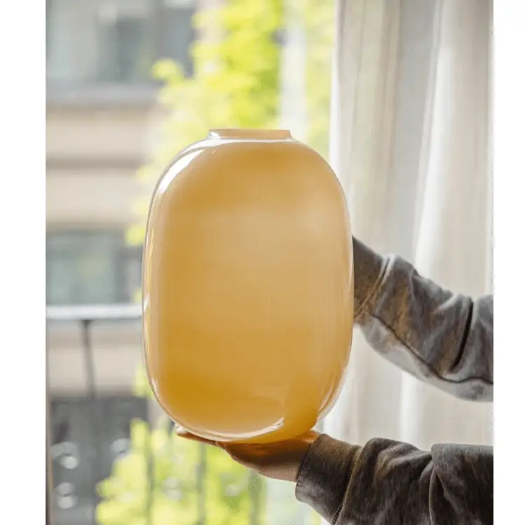 Modern Glass Vase in Yellow by RusticReach
