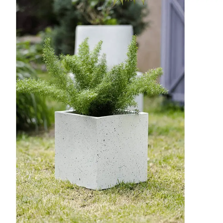 Modern White Planter Square by RusticReach