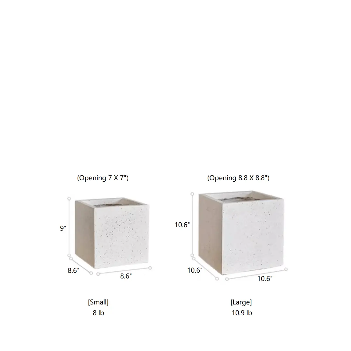 Modern White Planter Square by RusticReach
