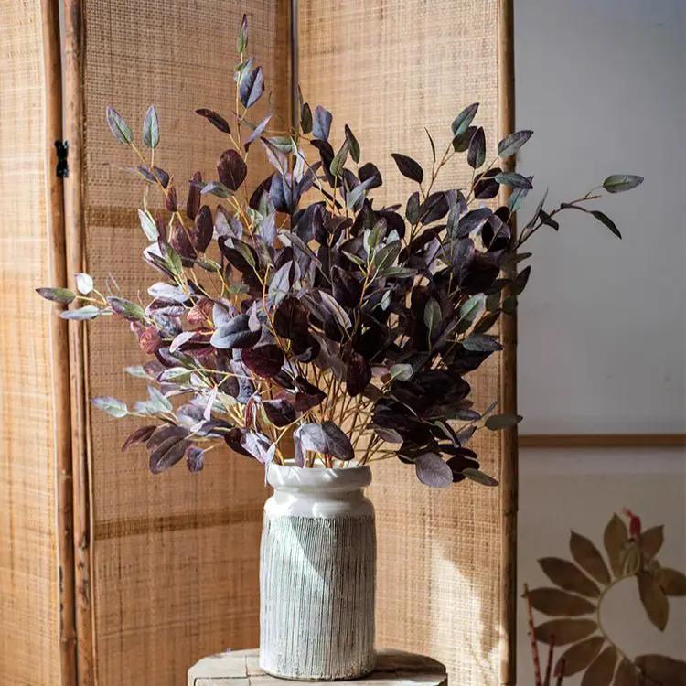 Midnight Plum Eucalyptus Stem 37.7" Tall by RusticReach