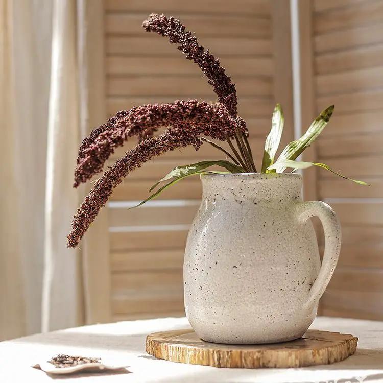 Artificial Millet Bundle in Dark Burgundy 19" Tall by RusticReach