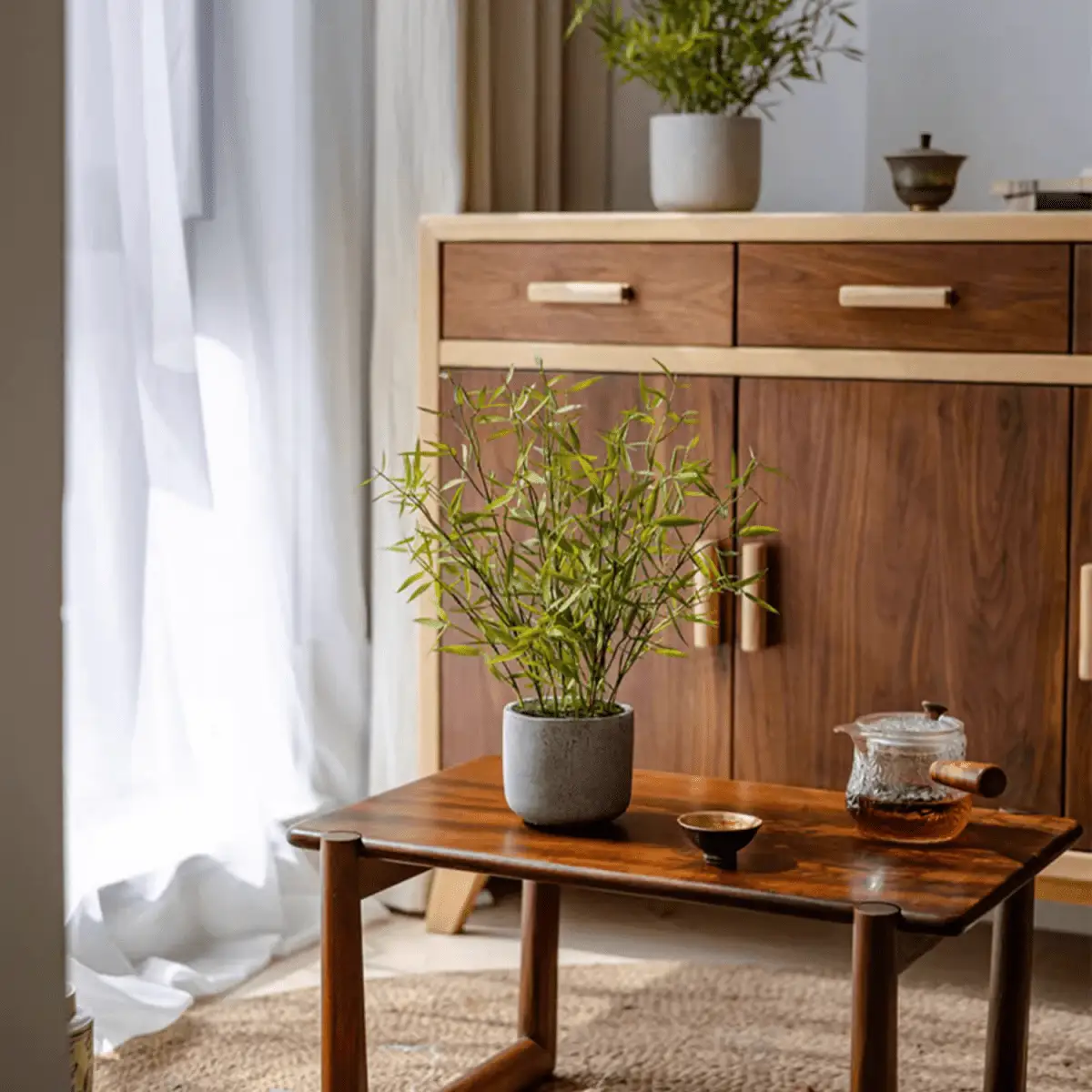 Realistic Mini Bamboo Leaf Potted Plant by RusticReach
