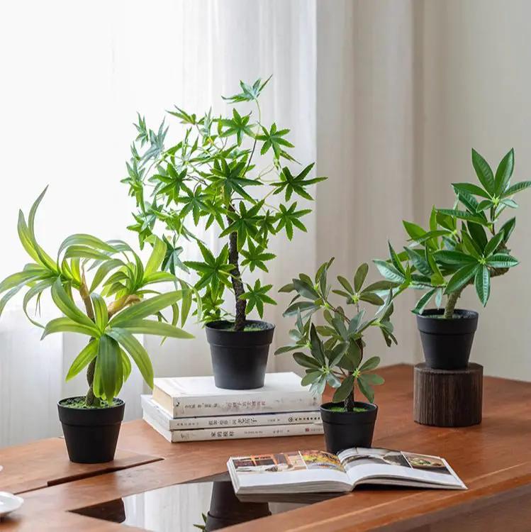 Mini Faux Potted Green Plant by RusticReach