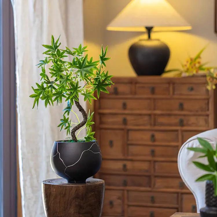Mini Faux Potted Green Plant by RusticReach