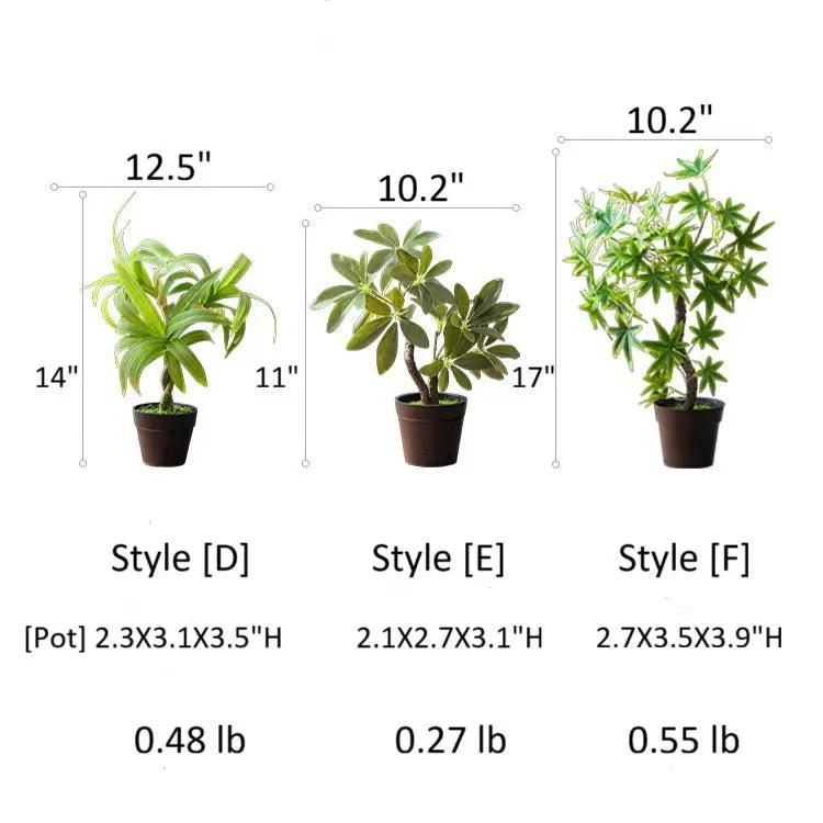 Mini Faux Potted Green Plant by RusticReach