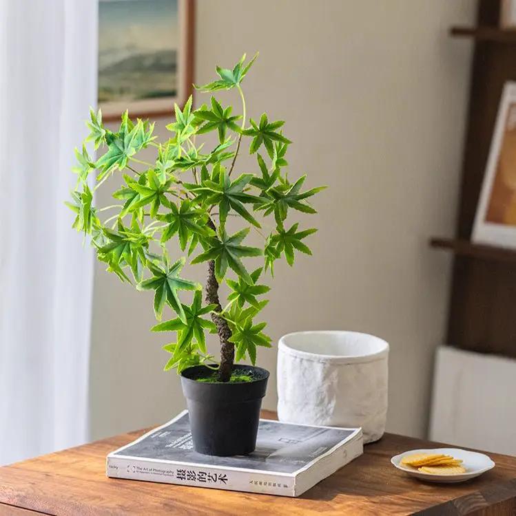 Mini Faux Potted Green Plant by RusticReach
