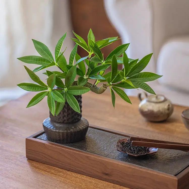 Mini Faux Potted Green Plant by RusticReach