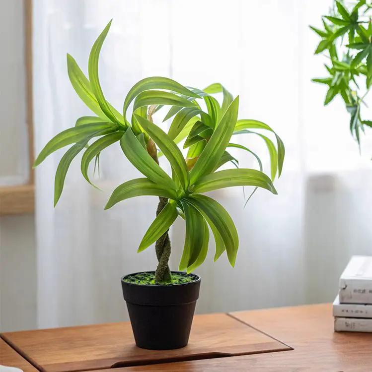 Mini Faux Potted Green Plant by RusticReach
