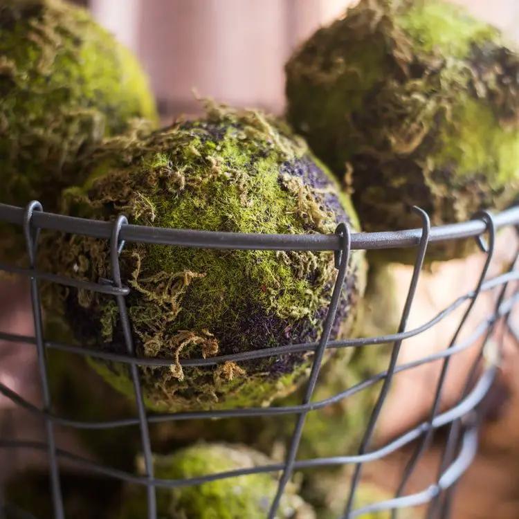 Faux Artificial Decorative Moss Ball by RusticReach