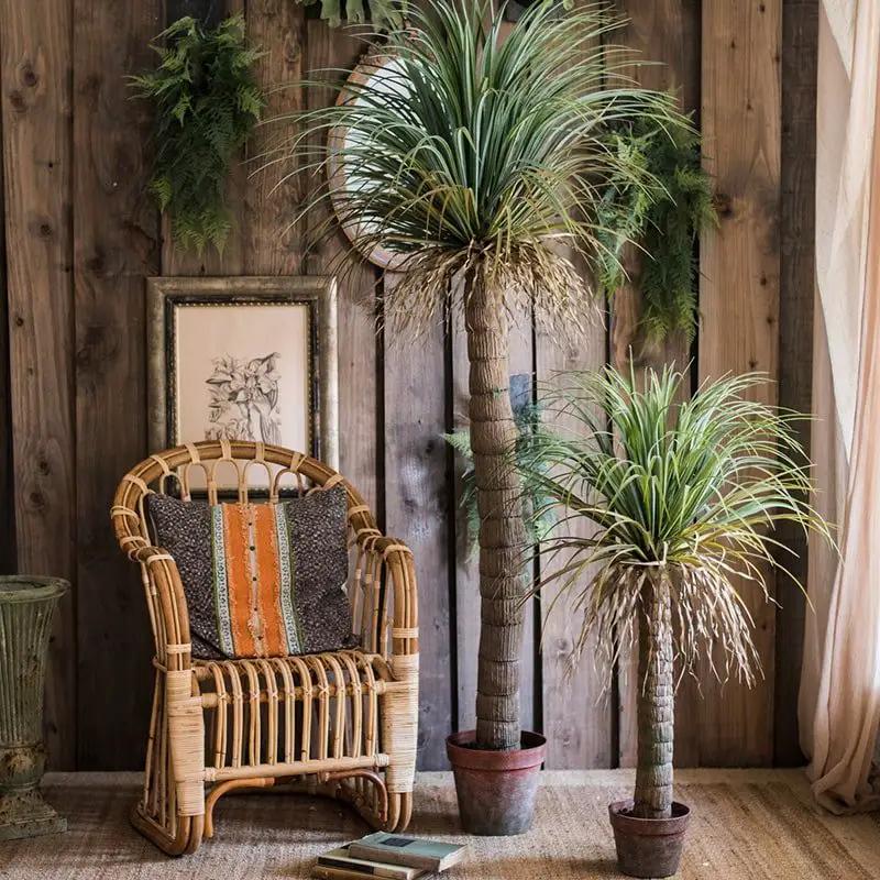 Moroccan Artificial Palm Tree In Pot by RusticReach