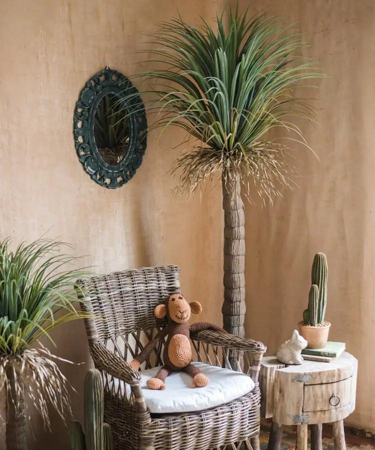 Moroccan Artificial Palm Tree In Pot by RusticReach
