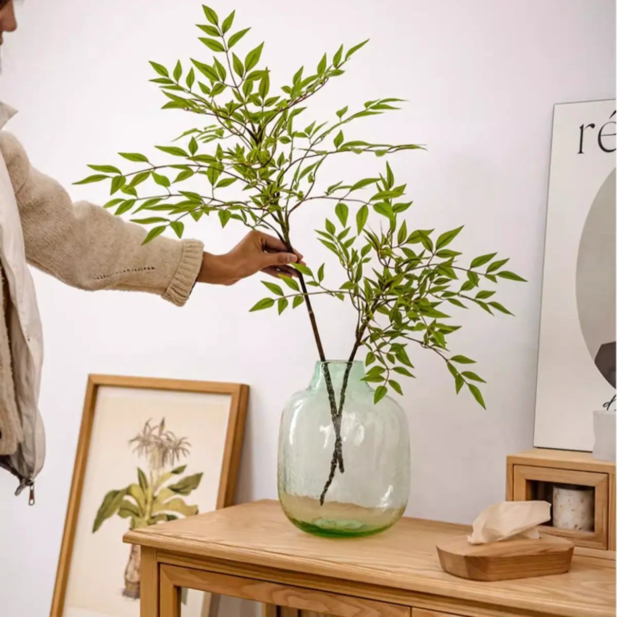 Green Nandina Leaf Stem by RusticReach