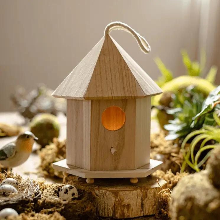 Natural Solid Wood Bird's Nest by RusticReach