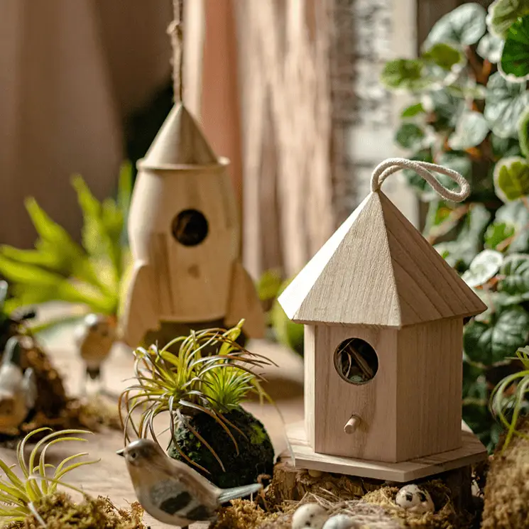Natural Solid Wood Bird's Nest by RusticReach
