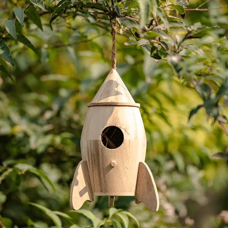 Natural Solid Wood Bird's Nest by RusticReach