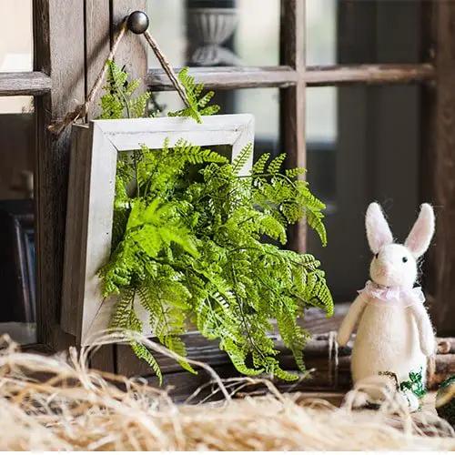 Faux Plant Oba Fern in Wood Frame Wall Art by RusticReach
