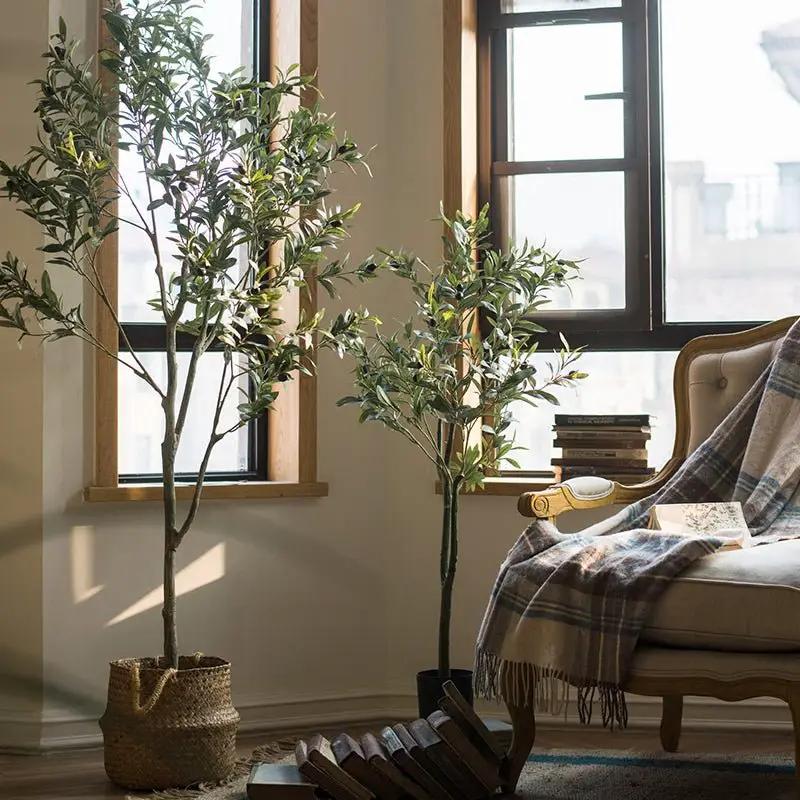 Artificial Silk Faux Olive Tree In Pot by RusticReach