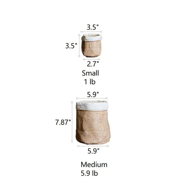 Paper Bag Style Concrete Garden Pot by RusticReach
