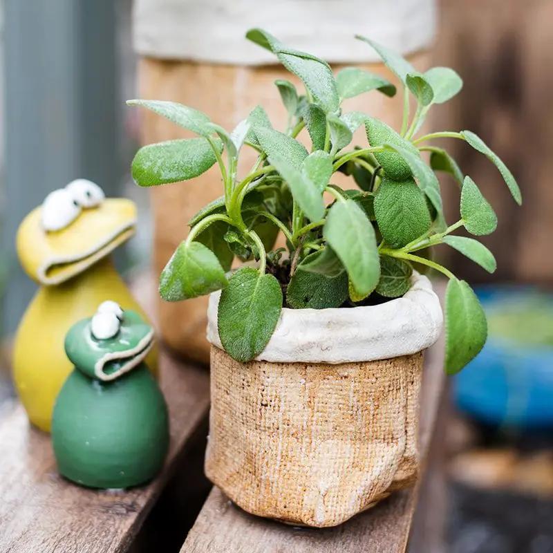 Paper Bag Style Concrete Garden Pot by RusticReach