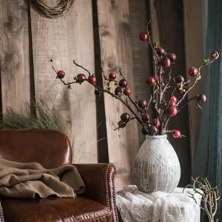 Artificial Passion Fruit Stem 37" Tall Silk Plant by RusticReach