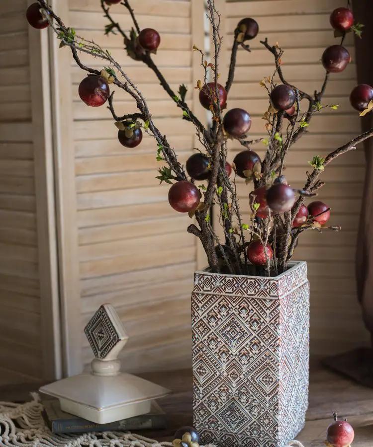 Artificial Passion Fruit Stem 37" Tall Silk Plant by RusticReach