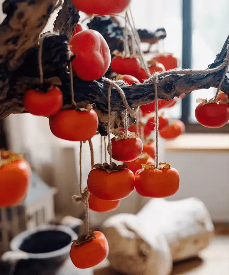 Artificial Persimmon Fruit String Decor 33.8" Long by RusticReach