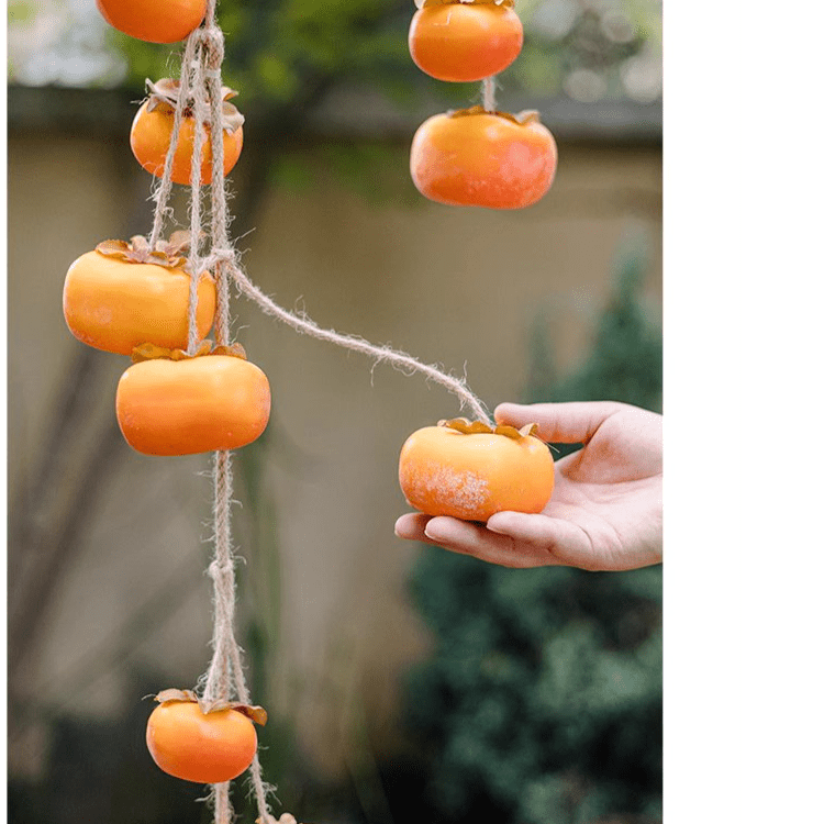Artificial Persimmon Fruit String Decor 33.8" Long by RusticReach