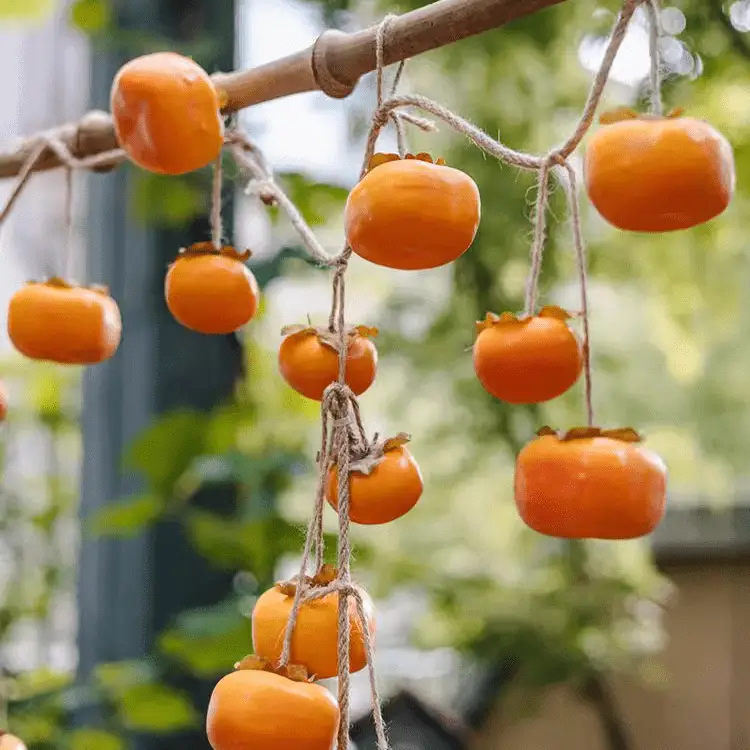 Artificial Persimmon Fruit String Decor 33.8" Long by RusticReach