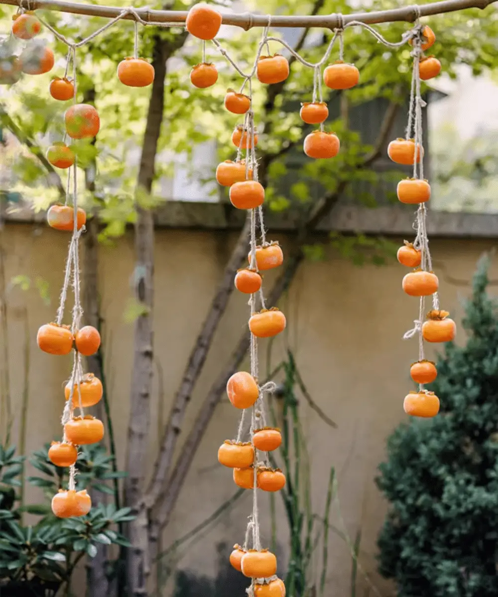 Artificial Persimmon Fruit String Decor 33.8" Long by RusticReach