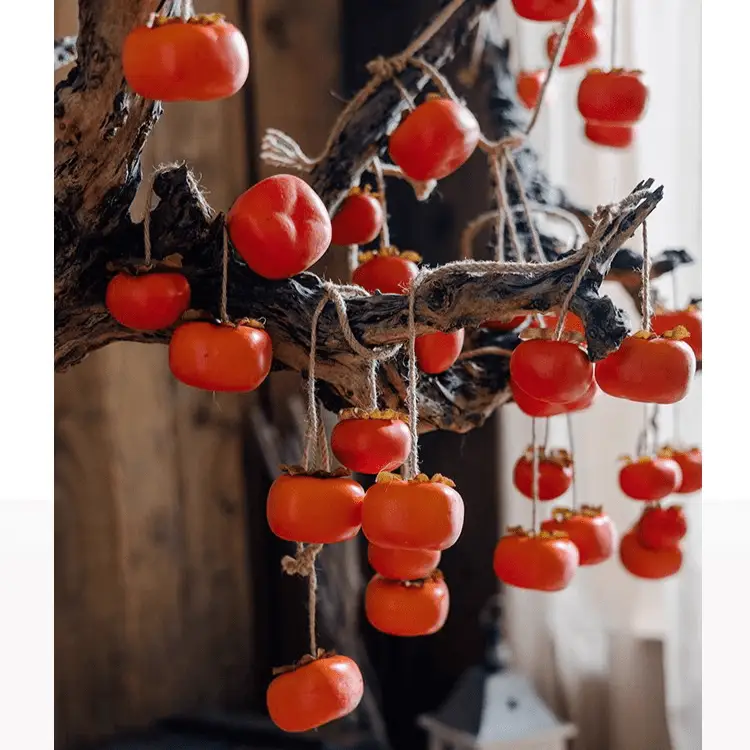 Artificial Persimmon Fruit String Decor 33.8" Long by RusticReach