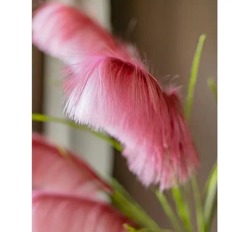 Faux Silk Artificial Pink Reed Grass Stem 45" Tall by RusticReach