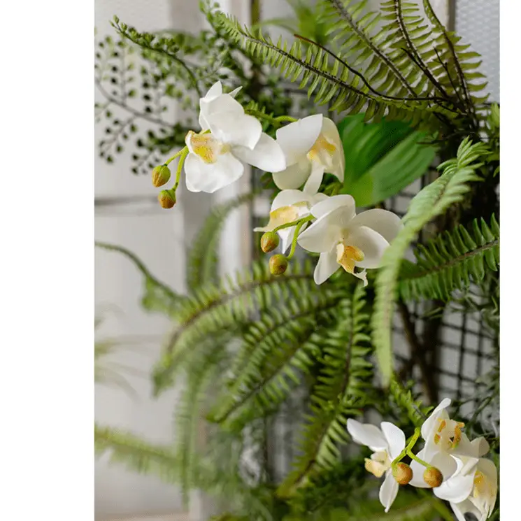 Artificial Faux Plant Metal Frame Wall Décor by RusticReach