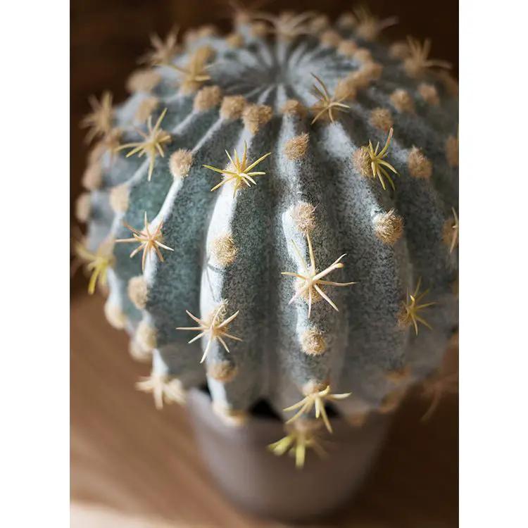 Artificial Faux Cactus Ball In Pot by RusticReach