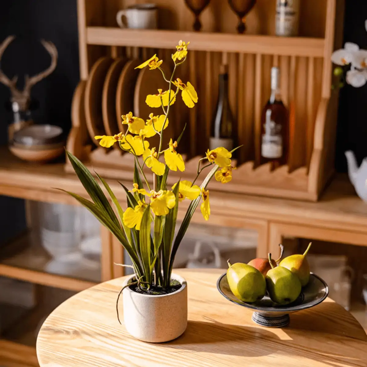 Potted Faux Dancing Lady Orchid by RusticReach