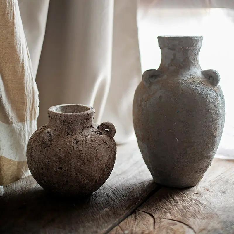 Pottery Stoneware Vase Zen Style Pottery for Dried Flowers by RusticReach