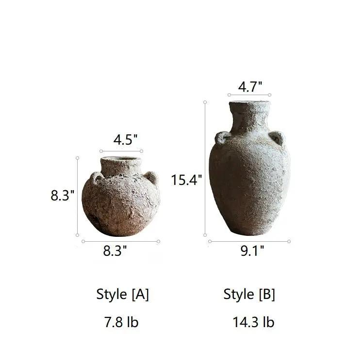 Pottery Stoneware Vase Zen Style Pottery for Dried Flowers by RusticReach